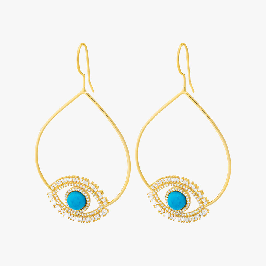 Sparkling Eye Hoops