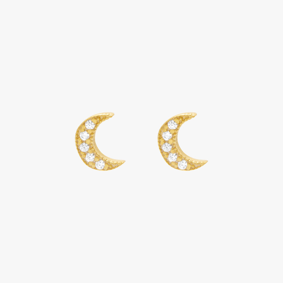 Crescent Moon Studs