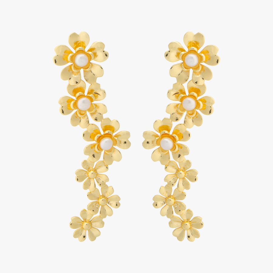 Flower Pearl Earring