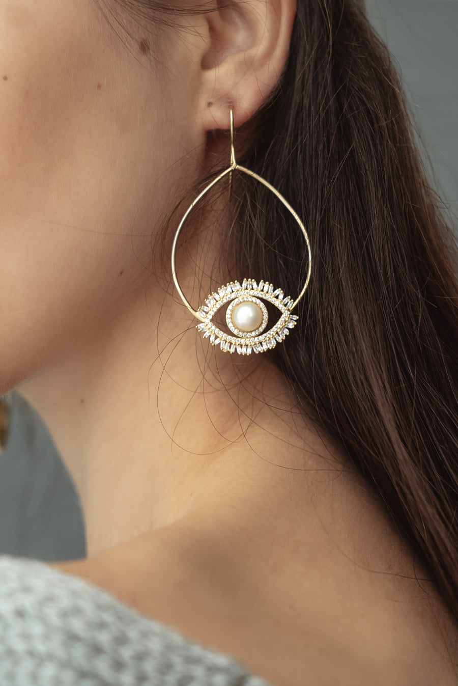 Sparkling Eye Hoops