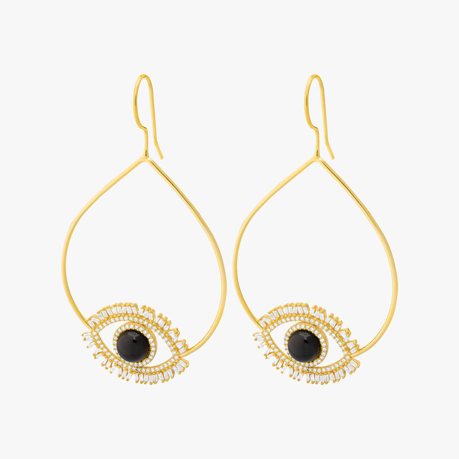 Sparkling Eye Hoops