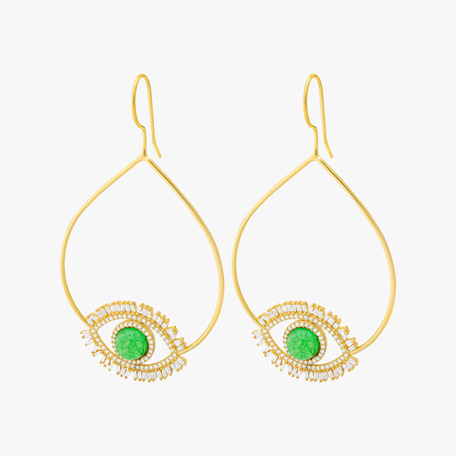 Sparkling Eye Hoops